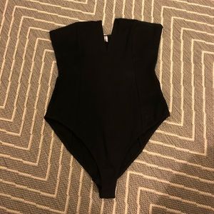 Urban outfitters black strapless body suit